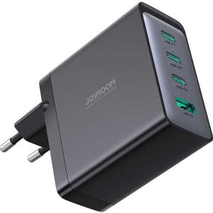 آداپتور شارژ 4 پورت 100 وات با کابل جویروم JOYROOM GaN Ultra JR-TCG04