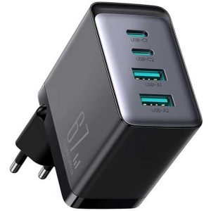 آداپتور شارژ 4 پورت 67 وات با کابل جویروم JOYROOM JR-TCG02 GaN Ultra 67W